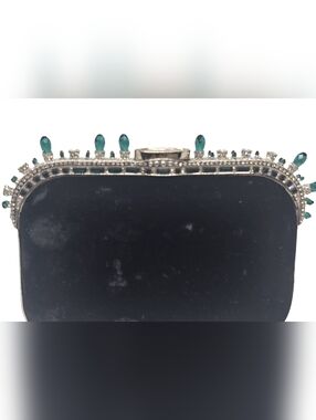 Jimmy Choo - Embellished Velvet Cloud Clutch/MissingStone/close perfectMRSP$1000